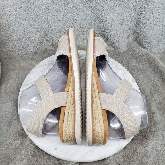 Skechers Shoes Womens Size 9 Tan Canvas Bobs Desert Kiss Adobe Princess Sandals - Picture 6 of 10